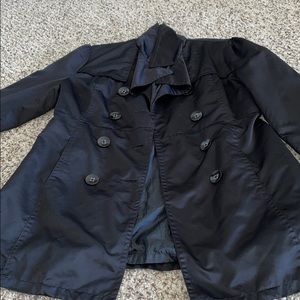 Black trench coat in size Large
